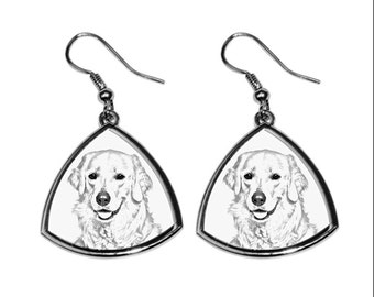 Kuvasz- NEW collection of earrings with images of purebred dogs, unique gift