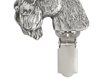 Kerry Blue Terrier, dog clipring, dog show ring clip/number holder, limited edition, ArtDog