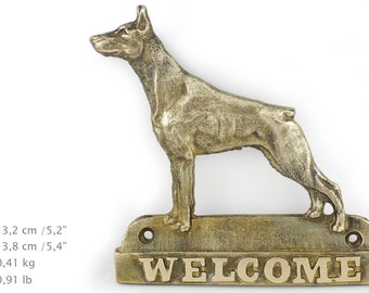 Doberman, dog welcome, hanging decoration, limited edition, ArtDog