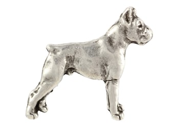 Boxer cropped body, dog pin, limited edition, ArtDog