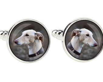 Grey Hound. Cufflinks for dog lovers. Photo jewellery. Men's jewellery. Handmade