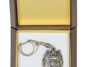 NEW, York Terrier, dog keyring, key holder, in casket, limited edition, ArtDog . Dog keyring for dog lovers