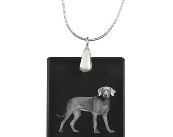 Weimaraner, Dog Crystal Pendant, SIlver Necklace 925, High Quality, Exceptional Gift, Collection!