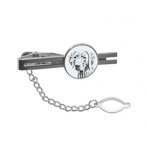 NEW! Weimaraner - Tie pin with an image of a dog.