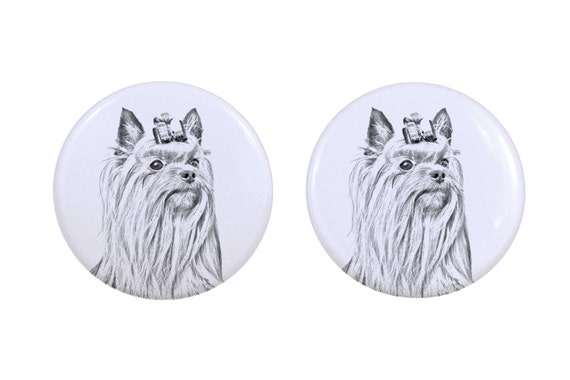 犬のイヤリング - ヨークシャーテリア - Etsy 日本