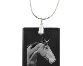 Australian Stock Horse,  Horse Crystal Pendant, SIlver Necklace 925, High Quality, Exceptional Gift, Collection!