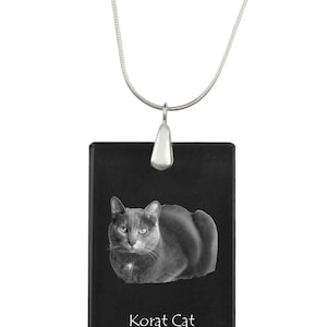 Korat, cat Crystal Pendant, SIlver Necklace 925, High Quality, Exceptional Gift, Collection!