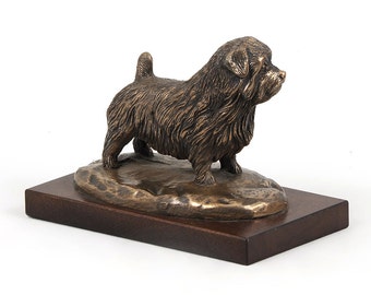 Norfolk Terrier, dog wooden base statue, limited edition, ArtDog