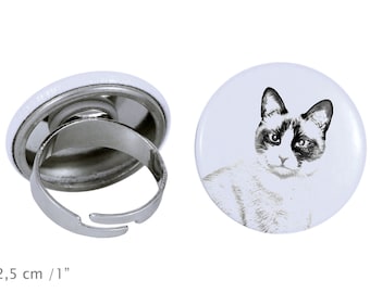 Ring with a cat - Snowshoe cat