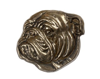 Bulldog Bust, Cold Cast Bronze Sculpture, Small dog bust, Home and Office Decor, Dog Trophy, Dog Memorial