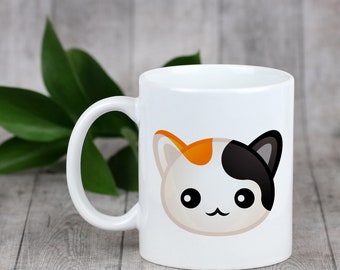 Enjoying a cup with my cat Japanese Bobtail - a mug with a cute cat