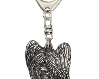Skye Terrier, dog keyring, keychain, limited edition, ArtDog . Dog keyring for dog lovers