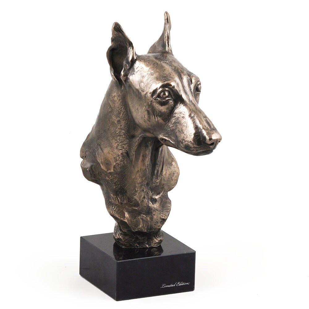 Miniature Pinscher, dog marble statue, limited edition, ArtDog. Made of