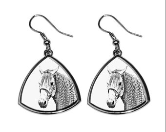 Azteca horse, collection of earrings with images of purebred horses, unique gift. Collection!