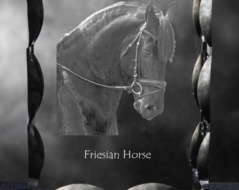 Friesian, Frisian  , Cubic crystal with horse, souvenir, decoration, limited edition, Collection