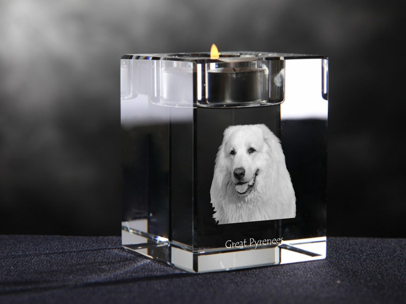 Chien de montagne des Pyrénées, lustre en cristal avec un chien, souvenir, décoration, édition limitée, ArtDog image 2