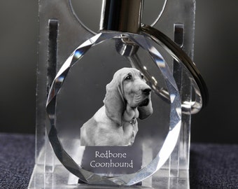 Redbone coonhound   , Dog Crystal Keyring, Keychain, High Quality, Exceptional Gift . Dog keyring for dog lovers
