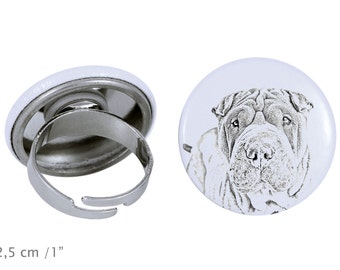 Ring with a dog - Shar Pei