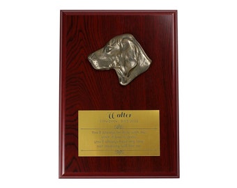 Weimaraner Memorial Board, Cold Cast Bronze Plaque, Dog Loss Board, Home and Office Decor, Dog Memorial