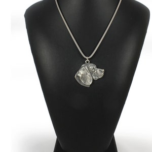 NEW, Beagle, Tricolour Beagle, dog necklace, silver chain 925, limited edition, ArtDog