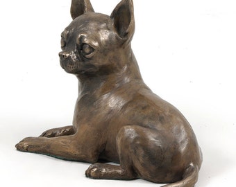 Chihuahua (no desk), dog wooden base statue, limited edition, ArtDog