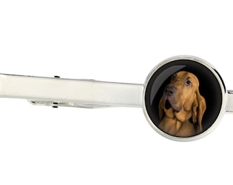 Bloodhound. Tie clip for dog lovers. Photo jewellery. Men's jewellery. Handmade