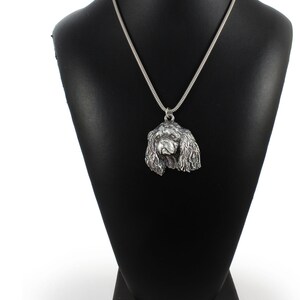 NEW, Cavalier, dog necklace, silver chain 925, limited edition, ArtDog