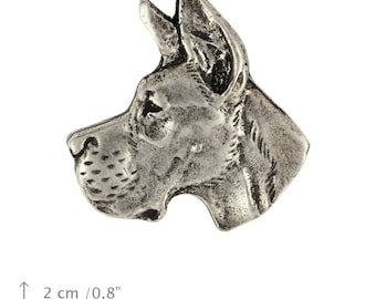 Great Dane (head cut), dog pin, limited edition, ArtDog