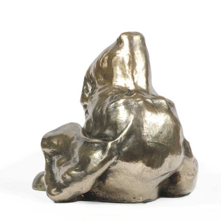 Buste Statue Braque De Weimar – Sculpture Résine Bronze – édition Limitée Art Dog