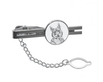 NEW! Swedish Vallhund - Tie pin with an image of a dog.