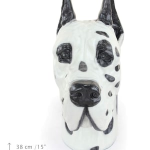 Urn for dog ashes - Great Dane statue. ArtDog Collection Cremation box, Custom urn.