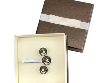 St. Bernard. Jewelry for dog lovers. Cufflinks and tie pin . Photo jewellery. Men's jewellery. Handmade