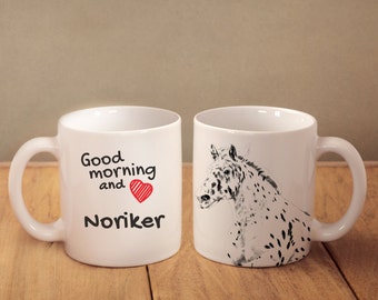 Noriker - mug with a horse and description:"Good morning and love..." High quality ceramic mug. Dog Lover Gift, Christmas Gift