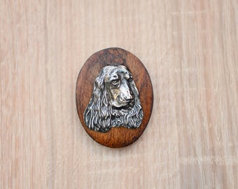 English Cocker Spaniel, dog clipring, dog show ring clip/number holder, limited edition, ArtDog