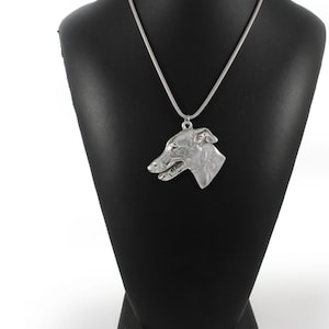 NEU, Grey Hound, englischer Greyhound, Hundehalskette, Silberkette 925, limitierte Auflage, ArtDog