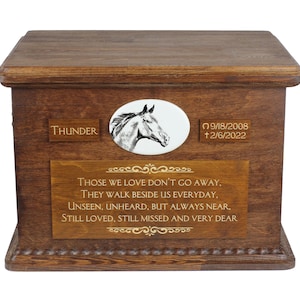 Zweibrücker grote urn voor paardenas, gepersonaliseerd gedenkteken met foto, aangepaste paardenurn, paardengedenkteken, grote urn voor paard