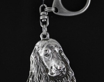 English Cocker Spaniel, dog keyring, keychain, limited edition, ArtDog . Dog keyring for dog lovers