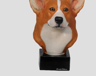 Welsh Corgi, dog marble statue, painted, limited edition, make your own statue, ArtDog