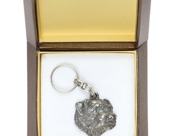 NEW, Norfolk Terrier, dog keyring, key holder, in casket, limited edition, ArtDog . Dog keyring for dog lovers