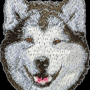 Alaskan Malamute - Bordado con una imagen de un perro de raza.