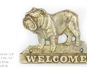 Bulldog, dog welcome, hanging decoration, limited edition, ArtDog