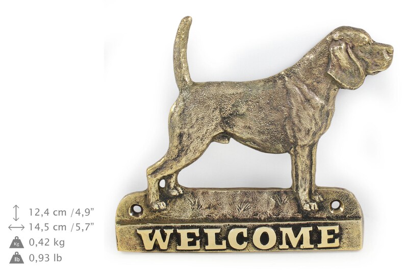 Beagle, Dog Welcome, Hanging Decoration, Limited Edition, Artdog - Etsy
