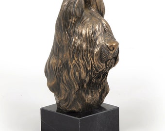 Briard, dog marble statue, limited edition, ArtDog. Made of cold cast bronze. Perfect gift. Limited edition