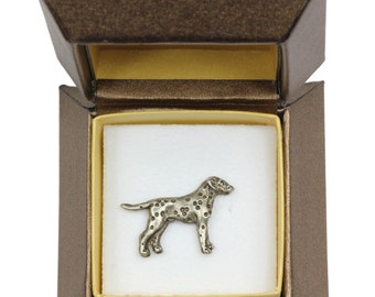 NEW, Dalmatian, dog pin, in casket, limited edition, ArtDog