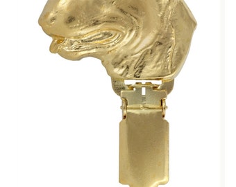 Bullterrier, millesimal fineness 999, dog clipring, dog show ring clip/number holder, limited edition, ArtDog