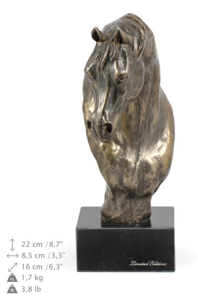 Arabian Horse third kind, horse marble statue, limited edition, ArtDog image 1
