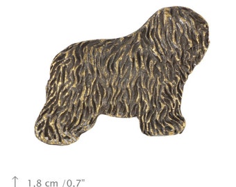 Bobtail, dog pin, limited edition, ArtDog