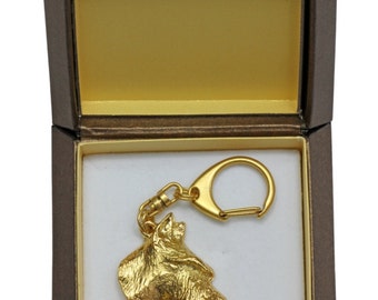 NEW, Scottish Terrier, millesimal fineness 999, dog keyring, in casket, keychain, limited edition, ArtDog . Dog keyring for dog lovers