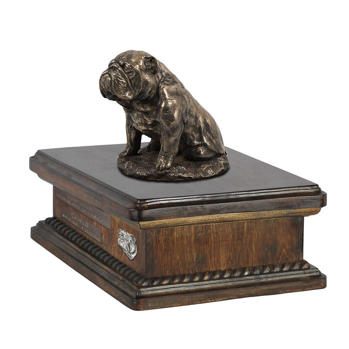 Exclusive Urn for Dog Ashes With a English Bulldog Sitting Etsy