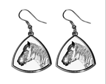 Belgian horse, Belgian draft horse, collection of earrings with images of purebred horses, unique gift. Collection!